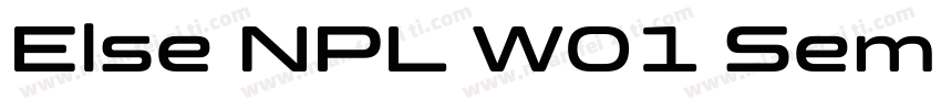 Else NPL W01 Semibold字体转换